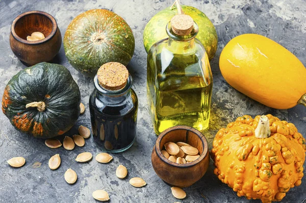 Natural pumpkin seed oil — ストック写真