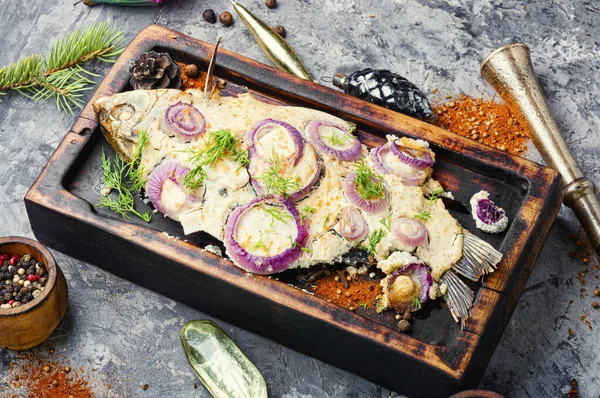 Pescado al horno para Navidad —  Fotos de Stock