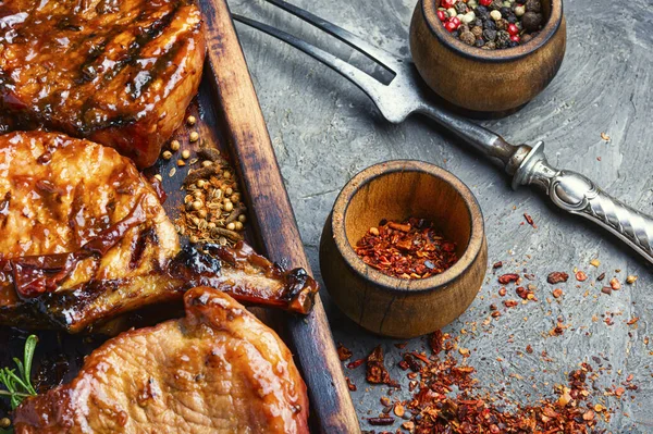 Pork ribs grilled — Stock Photo, Image