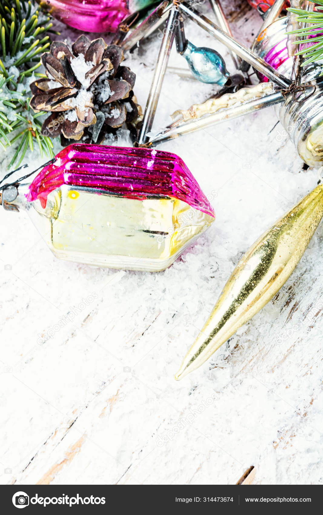Decorações de Natal vintage — Stock Photo © Nikolay_Donetsk #314473674
