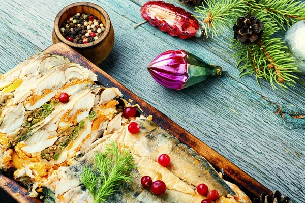 Balık sebze ile rulo — Stok fotoğraf
