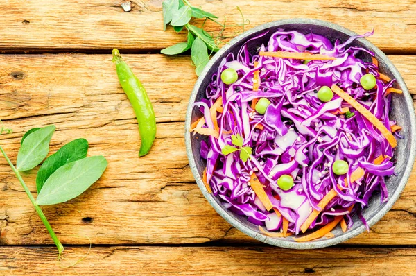 Salade Légumes Frais Avec Chou Violet Carotte Salade Salade Salade — Photo