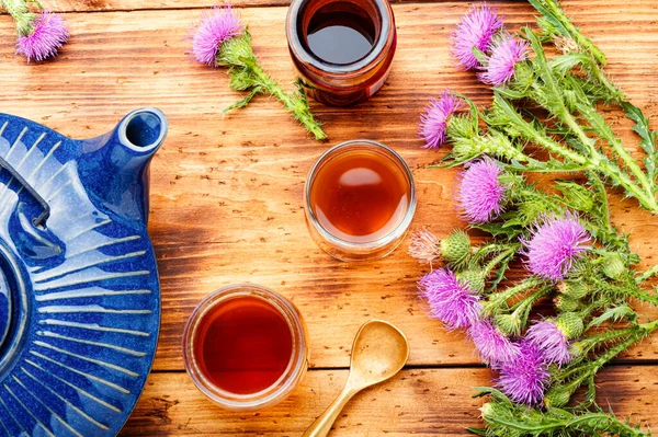 Травяной Чай Травяной Напиток Керамической Teapot Healing Трав — стоковое фото