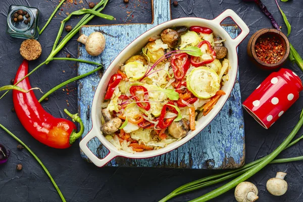 Deliciosas Verduras Guisadas Comida Vegetariana Saludable Alimentación Saludable Vegana — Foto de Stock