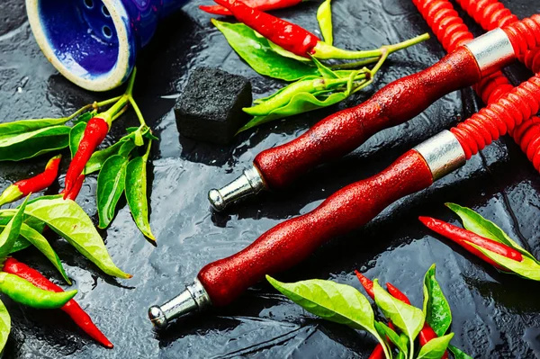 Oriental Hookah Tobacco Aroma Red Hot Pepper Hookah Chilli Pepper — Stock Photo, Image
