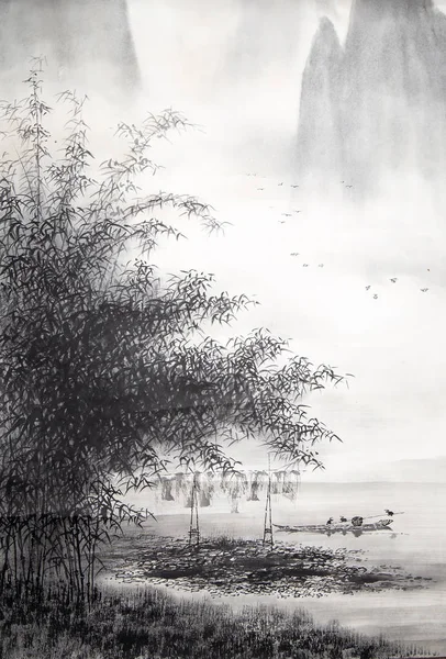 Chinese traditional painting of landscape