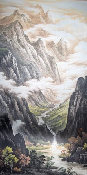 Chinese Traditionele Schilderij Van Landschap — Stockfoto