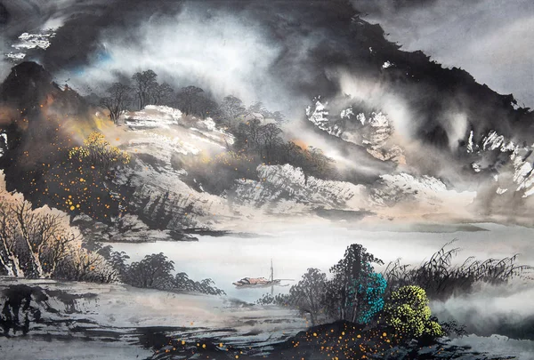 Chinese traditional painting of landscape