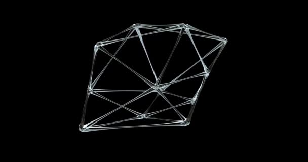 Looping Glasnetzwerk Animation — Stockvideo