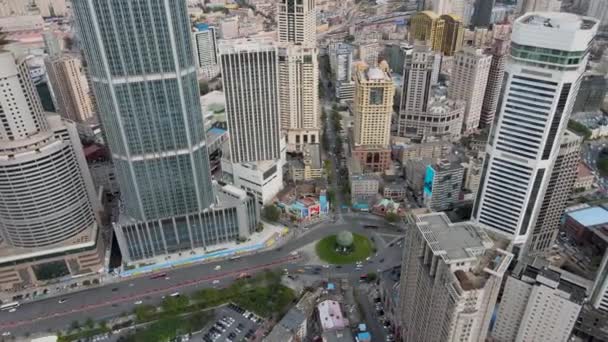 大連市内中心部の空中撮影 — ストック動画