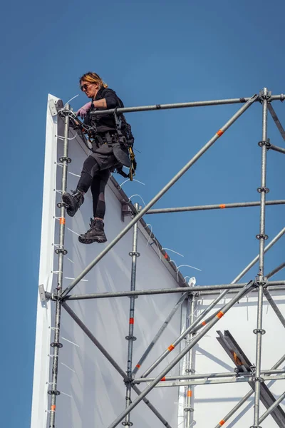 Construction of the stage for The Passion — Stock Photo, Image