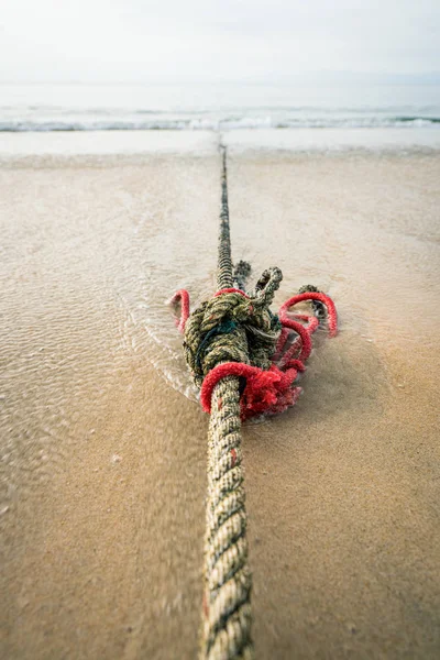 Red knotted ships rope 7