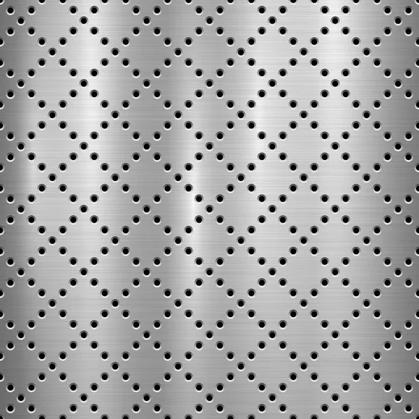 Fond Technologie Métallique Avec Cercle Sans Couture Motif Perforé Circulaire — Image vectorielle