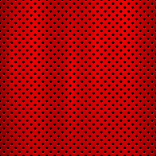 Технологічний Фон Червоного Металу Безшовним Колом Перфорованим Візерунком Круглою Полірованою — стоковий вектор