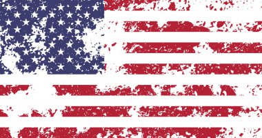 USA, Amerika Birleşik Devletleri tasarlanmış bayrakla resmi oranlarını ve renkler, düz gölge ve ışık arka plan duvar kağıtları, web, tasarım kavramları, rozetleri için yazdırın. Vektör çizim.