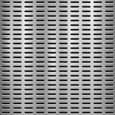 Kesintisiz Daire ile metal teknolojik altyapı ile desen delikli ve dairesel cilalı, fırçalanmış doku, krom, gümüş, çelik tasarım kavramları, web, baskı, duvar kağıtları için. Vektör çizim