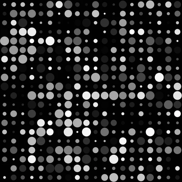 Svart Abstrakt Bakgrund Med Sömlösa Mönster Slumpmässiga Ljus Cirklar Prickar — Stock vektor