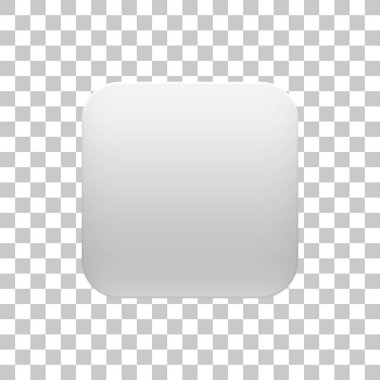 Beyaz gerçekçi boş App simgesi düğme şablonu