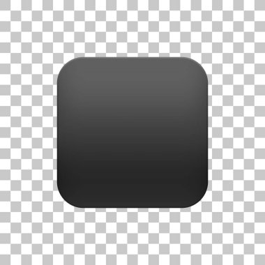 Siyah gerçekçi boş uygulama simge düğmesi şablonu