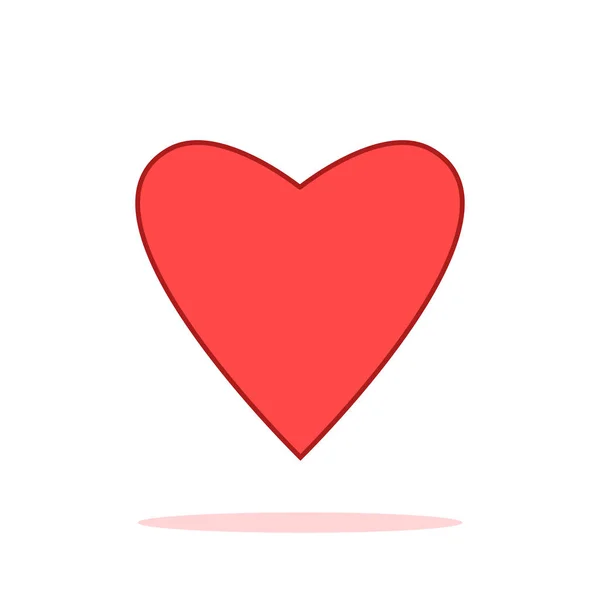 Serduszko Białym Tle Pasja Miłości Pojęcie Zdrowia Valentine Day Symbol — Wektor stockowy