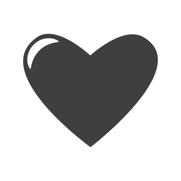 Conjunto Iconos Corazón Negro Aislado Sobre Fondo Blanco Pasión Amor — Vector de stock