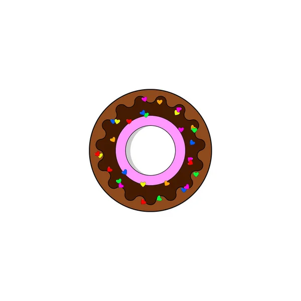 Donut Colorido Aislado Sobre Fondo Blanco Donut Con Chocolate Dulces —  Fotos de Stock