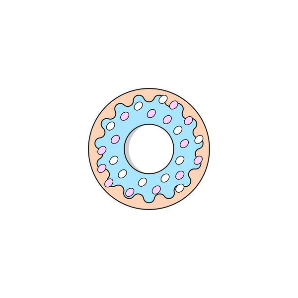 Donut Colorido Aislado Sobre Fondo Blanco Donut Con Chocolate Dulces —  Fotos de Stock