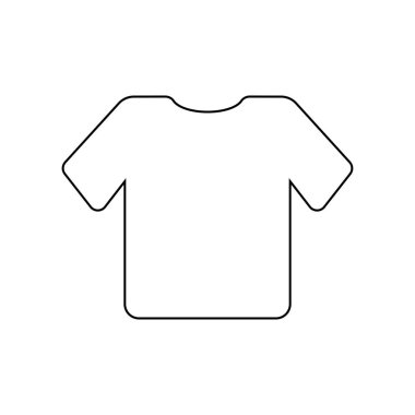 Tişört şablonu, beyaz arka planda izole edilmiş bir model. Spor, günlük kıyafetler. Kadın ve erkek tişörtü. Vektör düz tasarımı