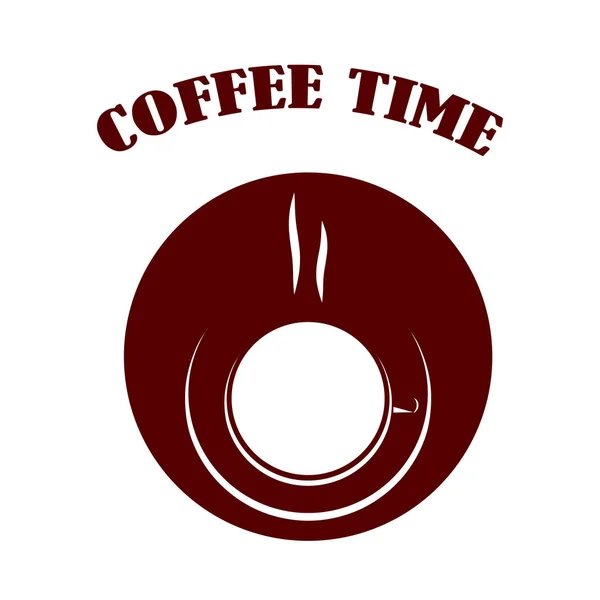 Kaffeetasse Isoliert Auf Weißem Hintergrund Cappuccino Becher Mit Heißen Getränken — Stockvektor
