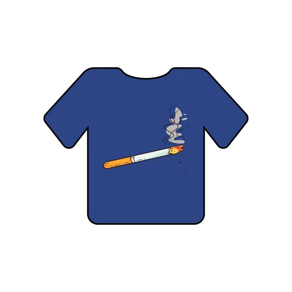 Camiseta Con Patrón Aislado Sobre Fondo Blanco Diseño Plano Vectorial — Vector de stock