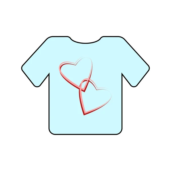 Camiseta Con Patrón Aislado Sobre Fondo Blanco Diseño Plano Vectorial — Vector de stock