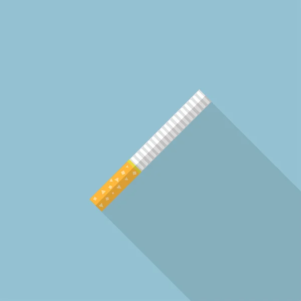 Vintage Cigareta Izolované Pozadí Tabáku Koncept Kouře Problém Plochý Design — Stockový vektor