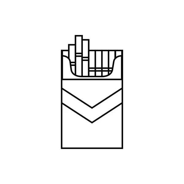 Vintage Cigaretta Csomag Doboz Elszigetelt Háttér Dohány Füst Probléma Koncepció — Stock Vector