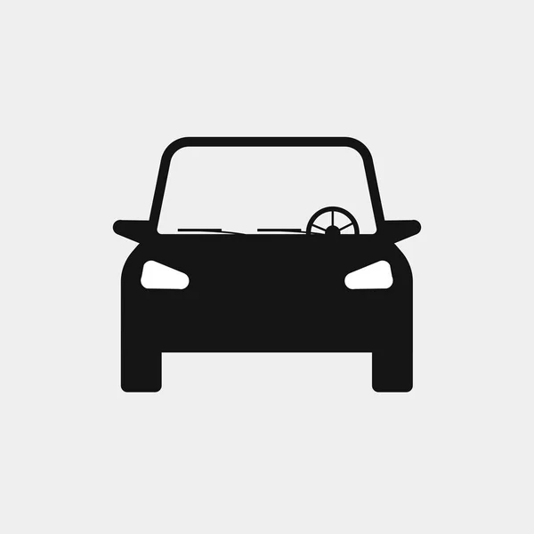 Noir Auto Isolé Sur Fond Blanc Voiture Icône Automobile Une — Image vectorielle