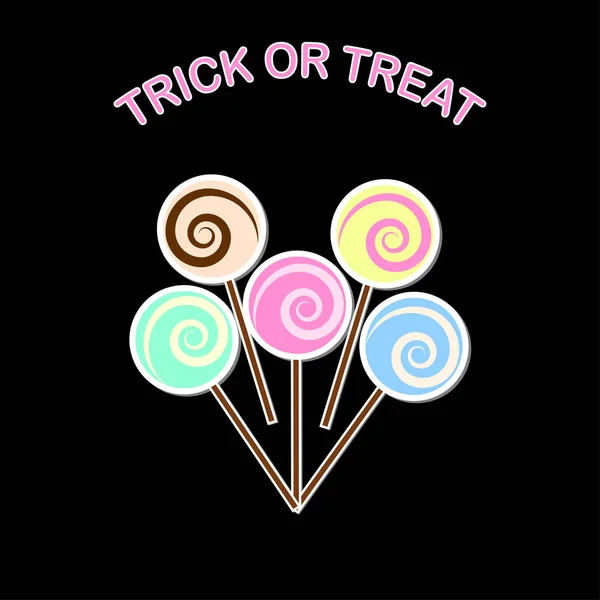 Icono Piruleta Aislado Fondo Halloween Caramelo Brillante Dulces Dulces Truco — Vector de stock