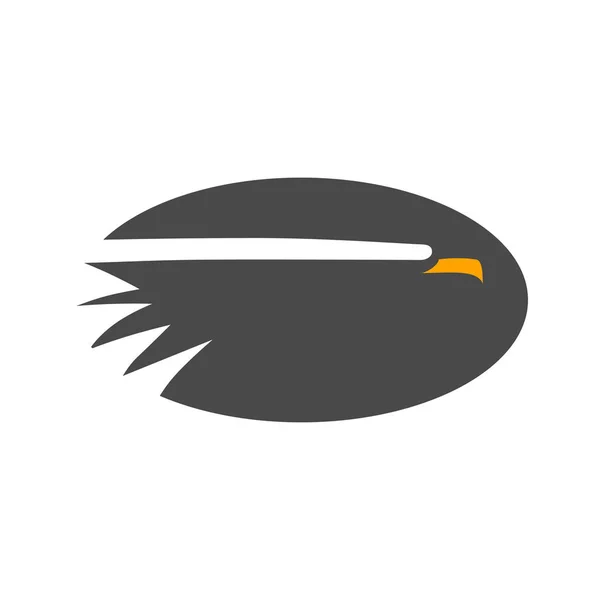 Logotipo de águia com asas isoladas em fundo branco. Falcão. — Vetor de Stock