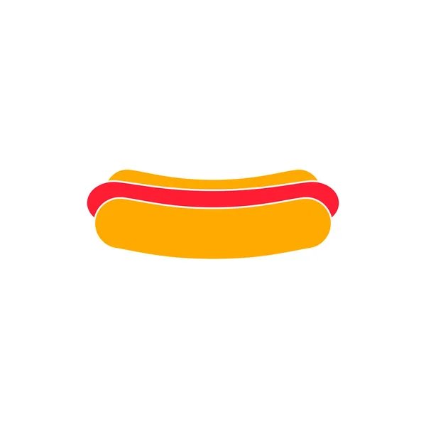 Hot dog na białym tle. Kiełbasy, chleb, ketchup, musztarda — Wektor stockowy