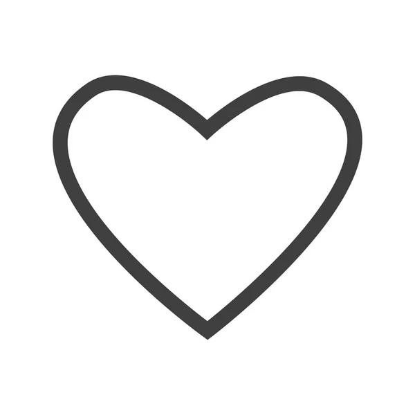 Conjunto de iconos corazón negro aislado sobre fondo blanco. Pasión amor — Vector de stock