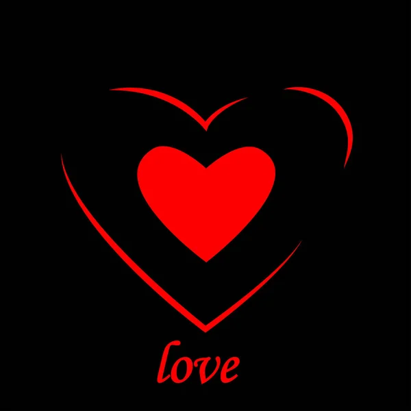 레드 심장 아이콘 백그라운드에 고립입니다. 열정 사랑, 건강 개념입니다. 발렌타인 하루 기호 — 스톡 벡터
