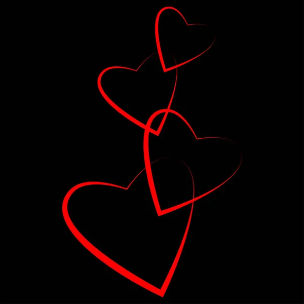 Icona del cuore rosso isolato su sfondo. Passione amore, concetto di salute. San Valentino simbolo . — Vettoriale Stock