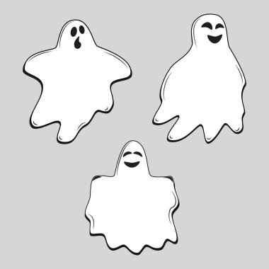 Cadılar Bayramınız Kutlu Olsun. Fısıltı hayalet karakteri, ifadeler 