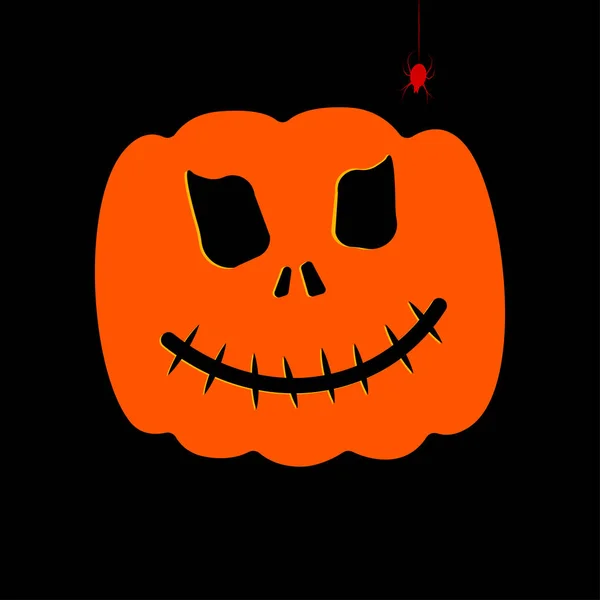 Glad halloween. Orange pumpa uttryckssymboler — Stock vektor