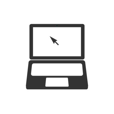 Beyaz arka plan üzerinde izole laptop. Bilgisayar dizüstü bilgisayar, pc simgesi.