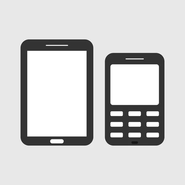 Telefone celular, celular com sinal 4g lte isolado em segundo plano . — Vetor de Stock