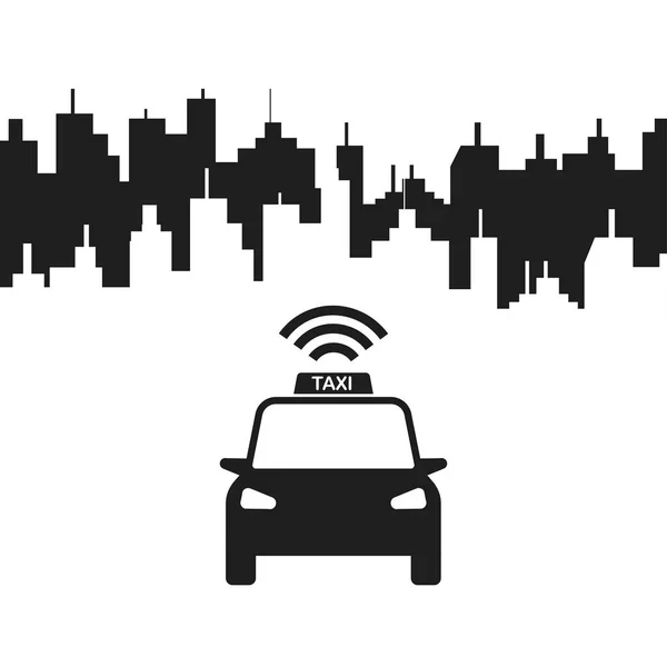 Inteligentní automobil s navigačním systémem, GPS technologie. — Stockový vektor