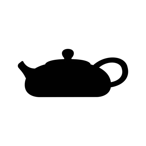 Vintage porcelain teapot icon isolated on white background — Stock Vector