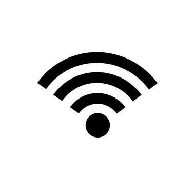 Beyaz arkaplanda ücretsiz WiFi simgesi izole edildi. Kablosuz internet 