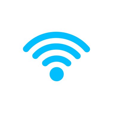 Beyaz arkaplanda ücretsiz WiFi simgesi izole edildi. Kablosuz internet 