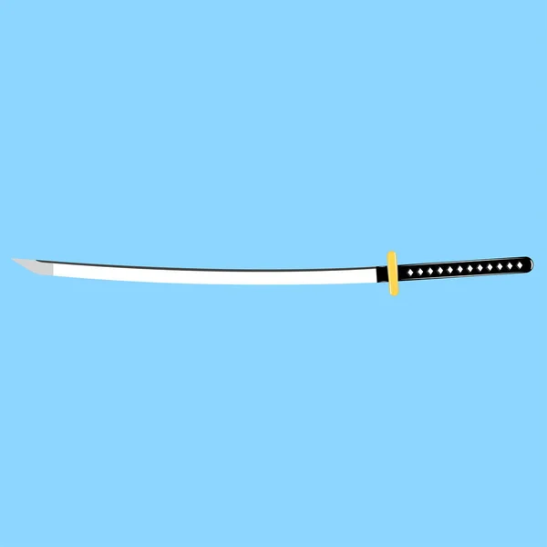 Espada katana vintage aislada sobre fondo blanco. — Vector de stock