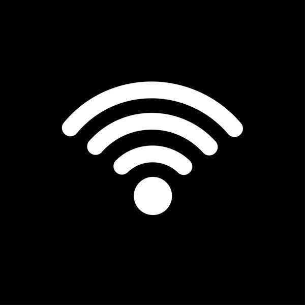 Gratis WiFi-pictogram geïsoleerd op zwarte achtergrond. Draadloos internet — Stockvector